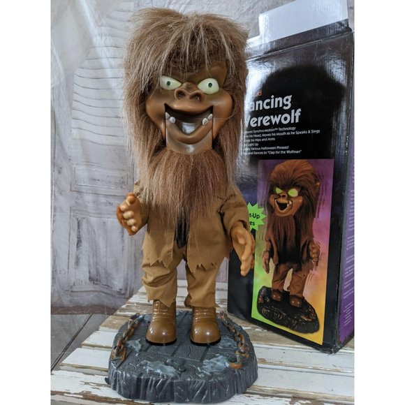 Gemmy Big head dancing werewolf new Halloween prop